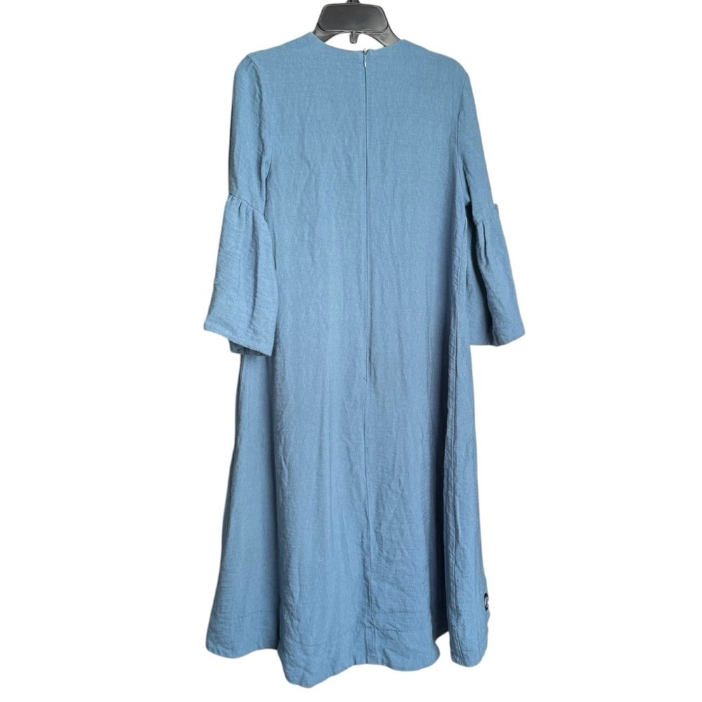Abigail High Low Dress Teen Girls Size 18 Blue Grommet Detail Bell 3/4 Sleeve - Picture 2 of 14